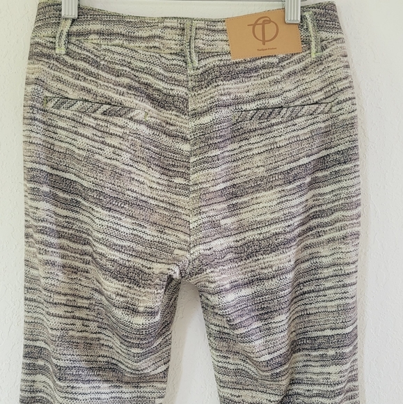 THEOPEN PRODUCT Printed Fitted Mid Length Pants In Khaki 4. - Picture 7 of 9